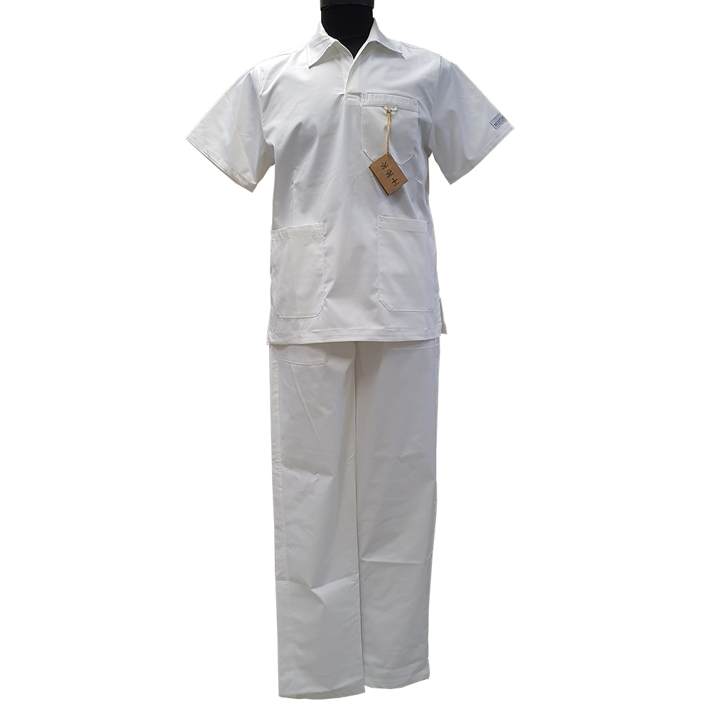Areka medical gown - white - men